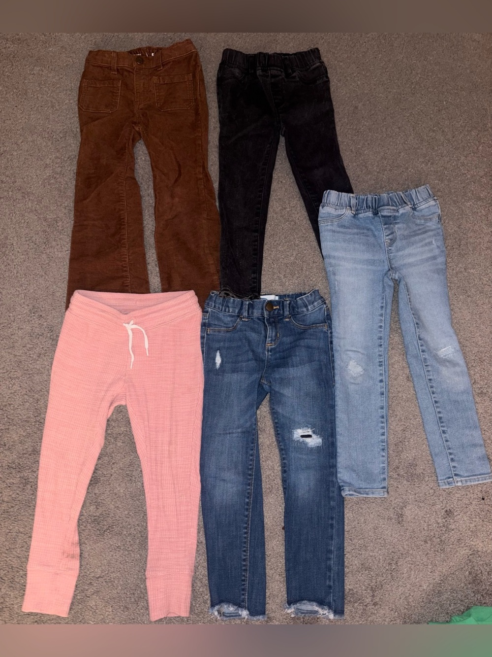 Kids Pink Thermal Knit Lounge Pants - Unbranded